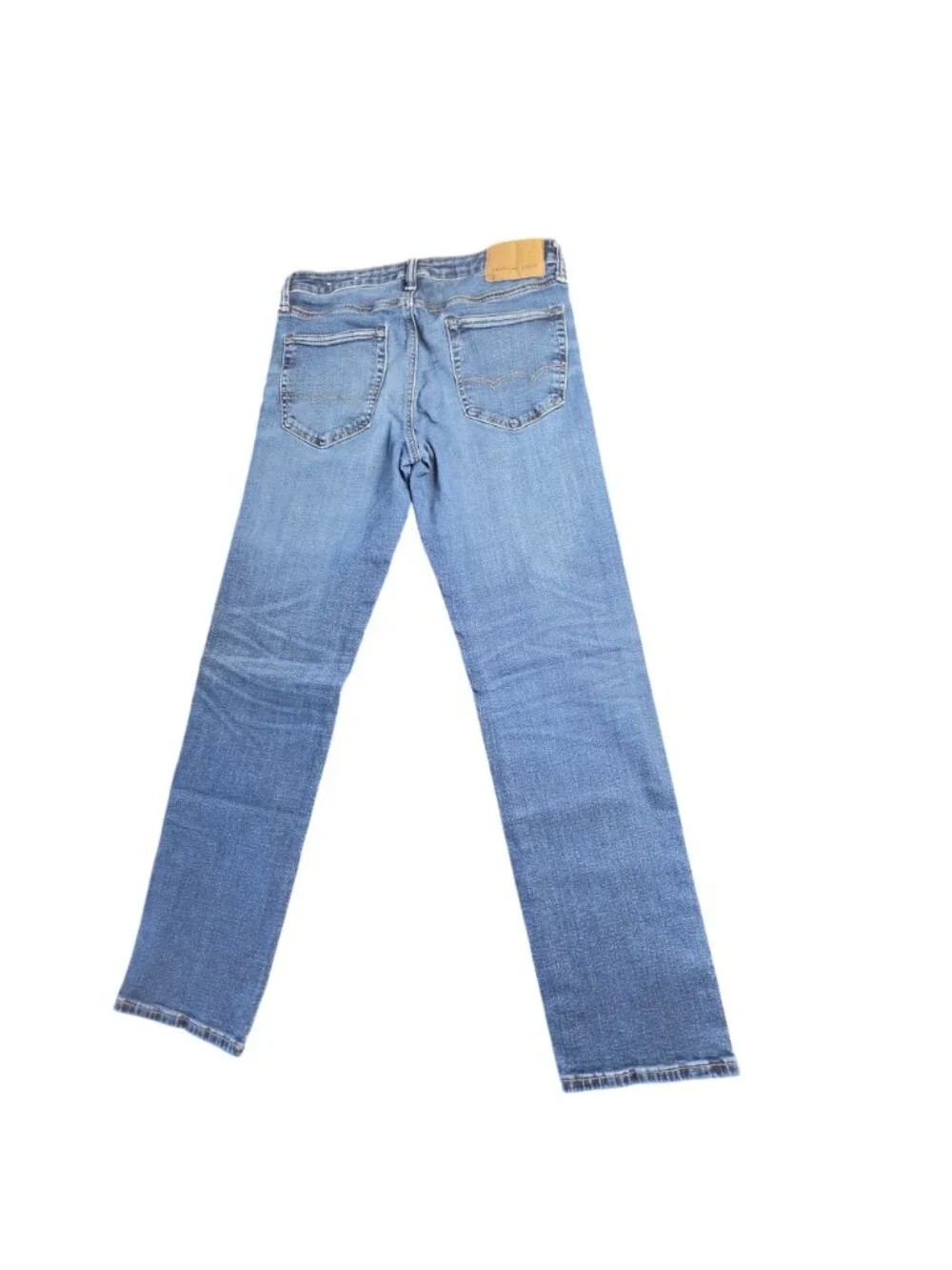 American Eagle Original Straight Jeans Mens 30x32 Light Wash Y2K Denim - Picture 2 of 11